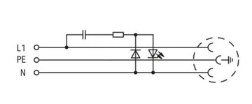 WAGO 709-581 control cabinet socket, for mounting