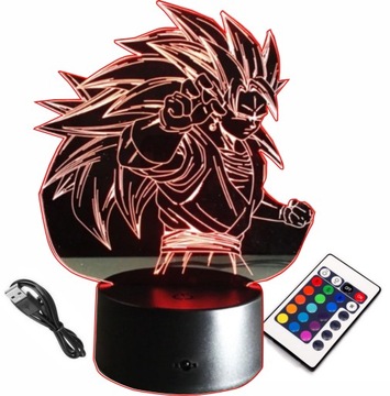 LAMPKA 3D LED Songo Dragon Ball 16 kolorów RGB