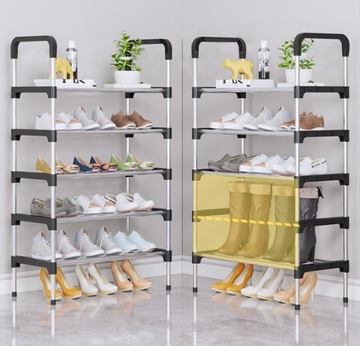 PÓŁKA NA BUTY STOJAK REGAŁ SZAFKA PÓŁKA 4 POZIOMÓW ORGANIZER NA BUTY