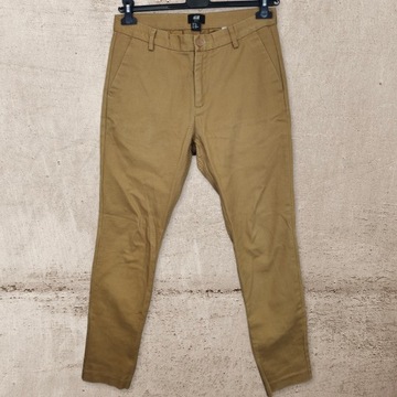 H&M Jeansowe MUSZTARDOWE SPODNIE CHINO rozm 48