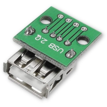 Adapter przejściówka gniazdo USB typ A 4 Pin PCB złącze żeńskie USB-A 2.54