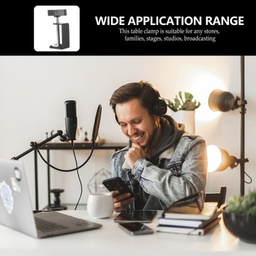 Регулируемое настольное крепление с I-образным зажимом.