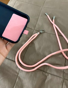 Smycz na szyję do telefonu elegancka brelok kluczy tasiemka zawieszka