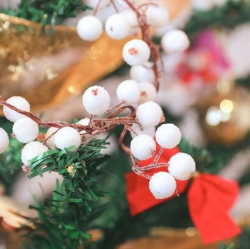 МОРОЗНАЯ БЕЛАЯ ИСКУССТВЕННАЯ РЯБКА 20 шт. НАБОР ЕЛОЧНЫХ УКРАШЕНИЙ, БЕЗУШЕК.