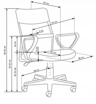 TIMMY БИРЮЗОВЫЙ ХАЛМА МОЛОДЕЖНЫЙ ВРАЩАЮЩИЙСЯ СТУЛ