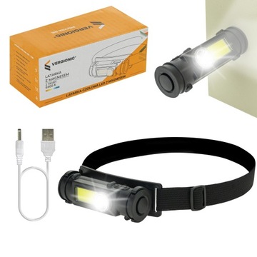 Latarka czołowa LED czołówka XPE + COB 3,5W