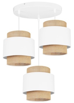 LAMPA WISZĄCA ŻYRANDOL SUFITOWA ABAŻUR BOHO JUTA