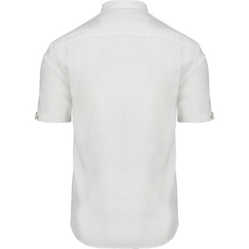 Lniana szeroka bardzo duża biała koszula męska Unique 2XL_klatka_136