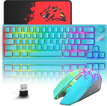 ZIYOU LANG T50 Bezprzewodowa klawiatura i mysz do gier Mini przenośna
