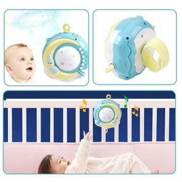 КОТ КАРУСЕЛЬ ПРОЕКТОР ЛАМПА ДИСТАНЦИОННЫЙ МУЗЫКА СИНИЙ