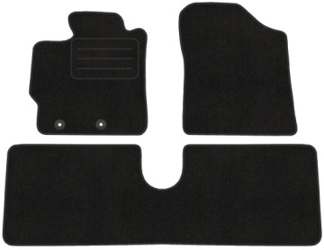 Velurové koberce Lux pro Toyota Yaris III (2011-2019) Černé Komplet