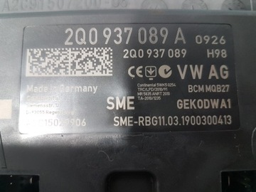VW POLO VI 2G МОДУЛЬ КОМФОРТА 2Q0937089A