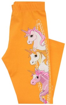 ЛЕГГИНГИ ИЗ ХЛОПКОВОГО ЕДИНОРОГА желтый 146 H003C