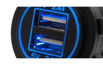 Зарядное устройство для мотоцикла с 2 портами USB – 4,8 А