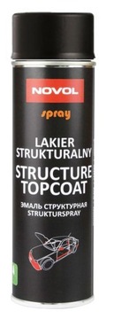 Novol LAKIER STRUKTURALNY DO PLASTIKU SPRAY CZARNY