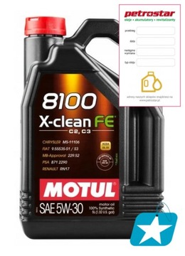 MOTUL 8100 X-CLEAN FE 5W30 5L