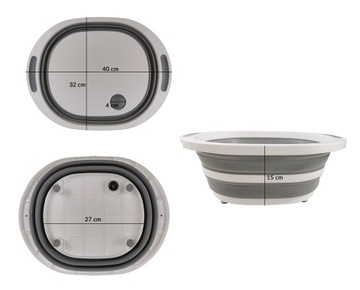 СКЛАДНАЯ ЧАША СО СЛИВНОЙ ПРОБКОЙ, СИЛИКОНОВЫЙ СИЛИКОНОВЫЙ ДЛЯ РАКОВИНЫ, ПОДДОН С РУЧКАМИ