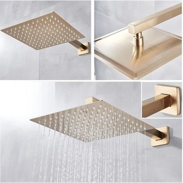 Золотой душевой набор скрытого монтажа - GOLDEN MAT 30