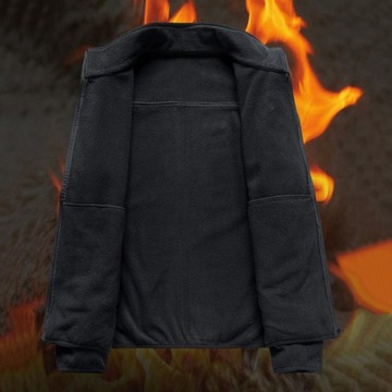 Men Jacket Windbreaker Solid Color Thermal Cardiga
