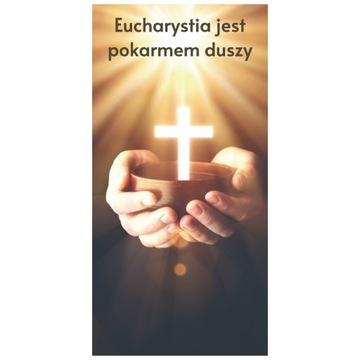 Baner obraz na ołtarz na procesję dekoracja BOŻE CIAŁO 2x1m 27