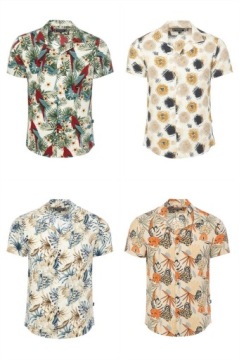 МУЖСКАЯ ГАВАЙСКАЯ ВОЗДУШНАЯ ФУТБОЛКА НА ЛЕТОМ - XL