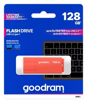 Pendrive GOODRAM UME3 128GB USB 3.2 pomarańczowy