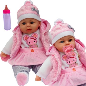 LALKA MIĘKKA BOBAS MÓWI I ŚPIEWA AKCESORIA BABY DZIDZIUŚ BORN INTERAKTYWNY