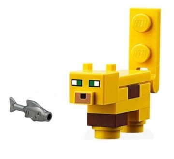 LEGO mineocelot02 Minecraft Ocelot + ryba (3g)