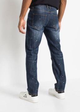 B.P.C męskie jeansy proste nakrapiane r.31