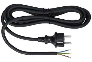 Przewód Kabel z wtyczką prostą IP44 Guma H05RR-F 3x2,5 4m