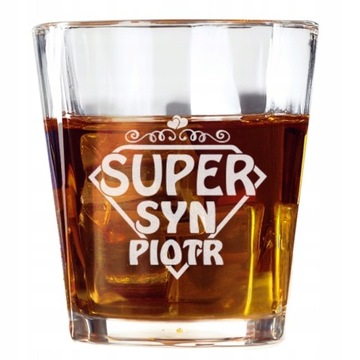 Szklanka do Whisky Super Syn dla Syna na Prezent Personalizowana
