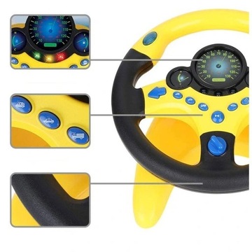 РУЛЬ ДЛЯ ДЕТЕЙ ИНТЕРАКТИВНЫЙ СИМУЛЯТОР ВОЖДЕНИЯ ОГНИ ЗВУКИ АВТОМОБИЛЯ