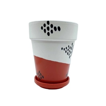 DONICZKA OSŁONKA 17cm CERAMICZNA HANDMADE CZERWONA