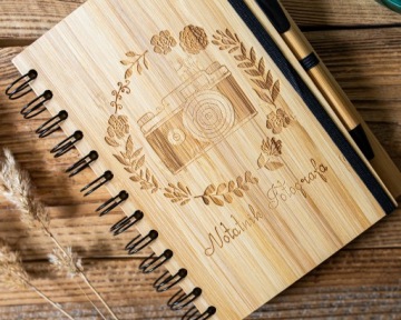 Записная книжка-органайзер A5 с гравировкой ручкой Фотография