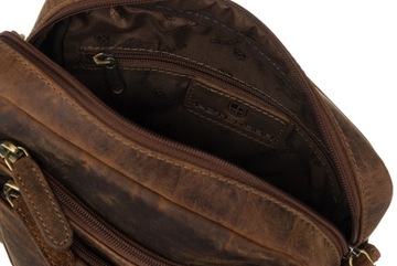 Маленькая мужская кожаная сумка через плечо Peterson, натуральная кожа