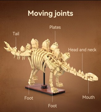 НАБОР БЛОКОВ CADA МОДЕЛЬ СКЕЛЕТА ВЕЛОЦИРАПТОРА ДИНО ИСКОПАЕМЫЕ ДИНОЗАВРА 256 EL
