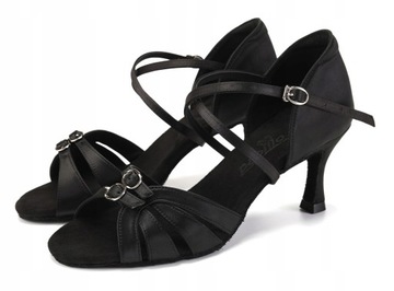 BUTY DO TAŃCA TANECZNE REGULOWANE CZARNE 7,5cm