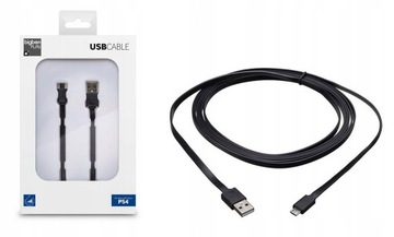 Kabel ładowarka do pada PlayStation PS4 microUSB 3m płaski