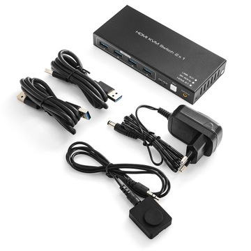 KVM-переключатель USB + HDMI 2/1 8K 60 Гц