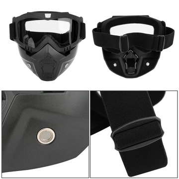 ПОЛНОЛИЦЕВАЯ МОТОЦИКЛОВАЯ МАСКА, ЧЕРНАЯ