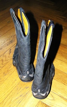 SARRIA boots MEXICO KOWBOJKI Western skóra PANI 38/24,5 cm Powystawowe