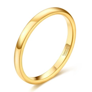 Somen 2mm Women Ring Thin Tungsten Carbide Ring 4 Colors Gold,Rose Gold