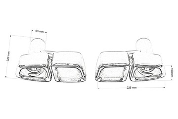 KONCOVKA TLUMIČE 255X100MM VSTUP 63MM MERCEDES E63 W212