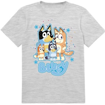 KOSZULKA DZIECIĘCA T-SHIRT DLA DZIECKA BLUEY BLUE 140 PREZENT JAKOŚĆ