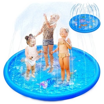 Душевой поддон, спринклерный фонтан, коврик для воды для детей, садовый бассейн, большой 170 см