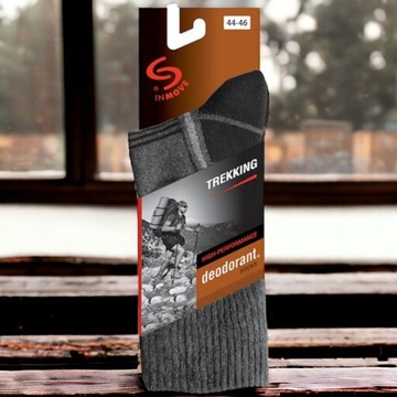 Мужские хлопковые носки с дезодорантом для треккинга — 41–43