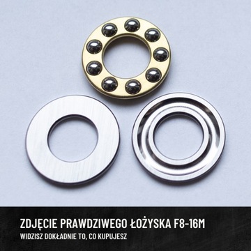 F8-16M 8x16x5 mm łożysko oporowe wzdłużne WZMOCNIONE!