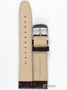 Brązowy oryginalny skórzany pasek do zegarka TIMEX T28201 - 20 mm