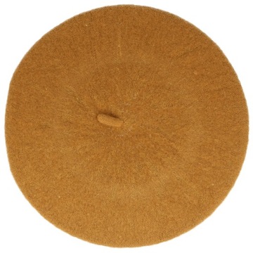 Beret damski w stylu francuskim miodowy