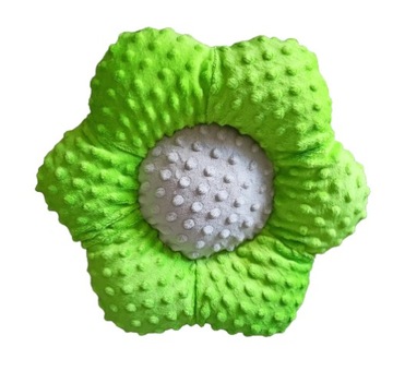 Poduszka kwiatek dekoracyjna 35 cm ozdobna minky kropki